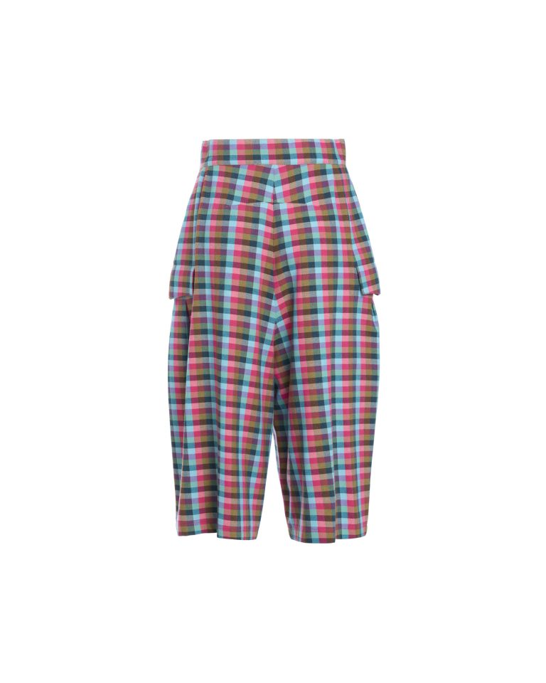 Bermuda loose a quadri - immagine 3