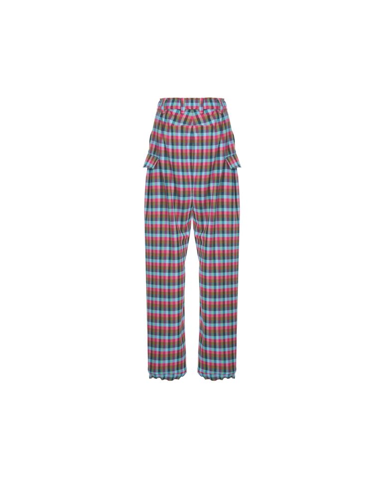 Pantalone stile cargo a quadri - immagine 3