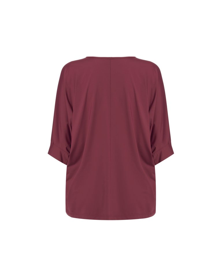 T-shirt kimono bordeaux - immagine 3