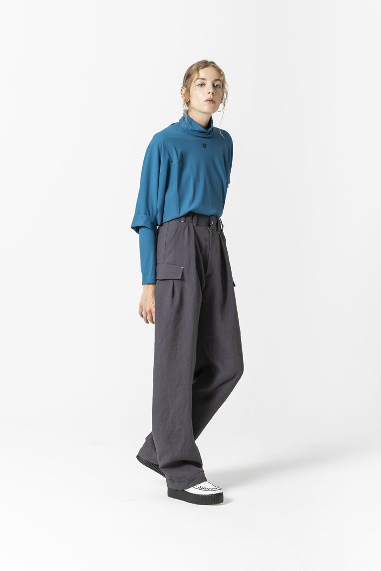 T-shirt kimono ceruleo - immagine 4