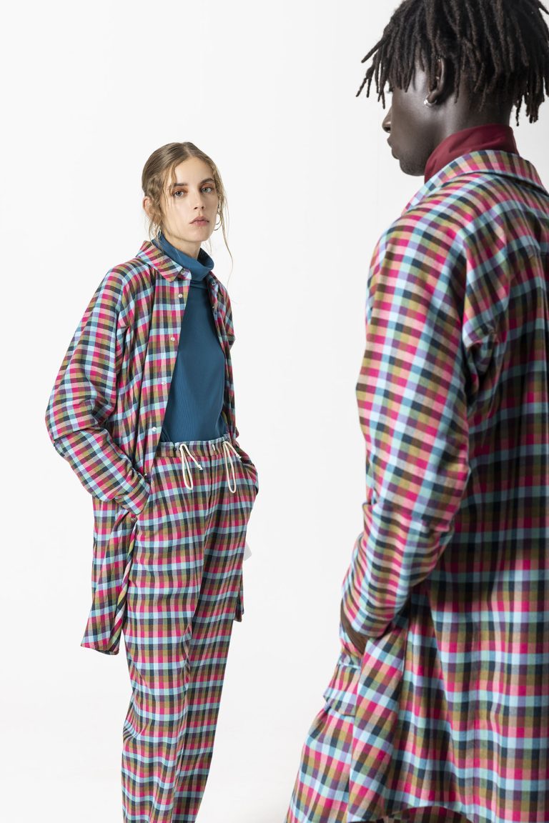 Camicia kimono a quadri - immagine 6