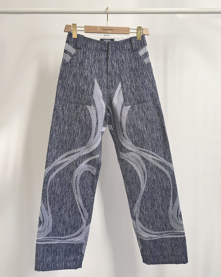 Pantalone baggy jacquard