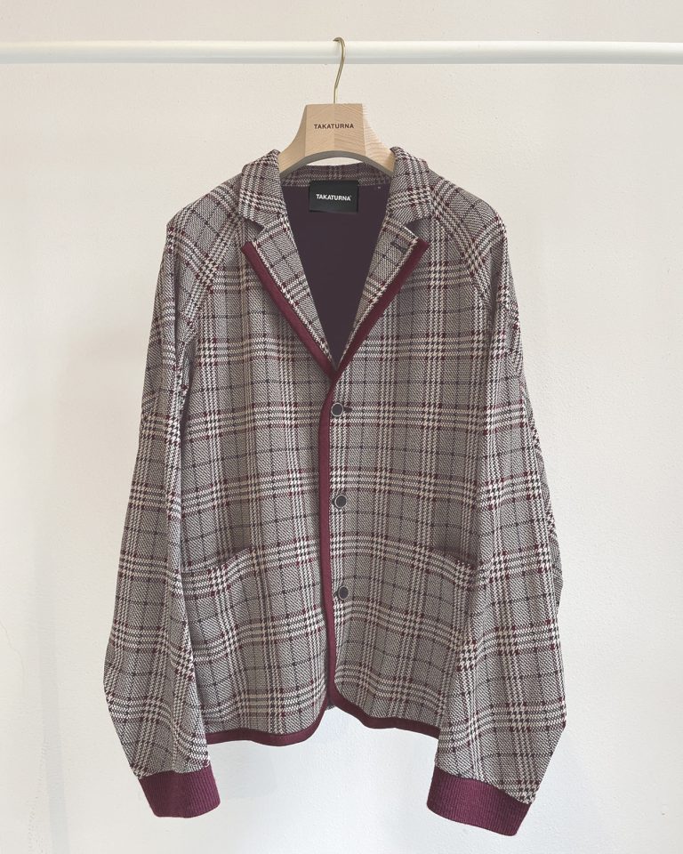 Giacca principe di galles in jersey