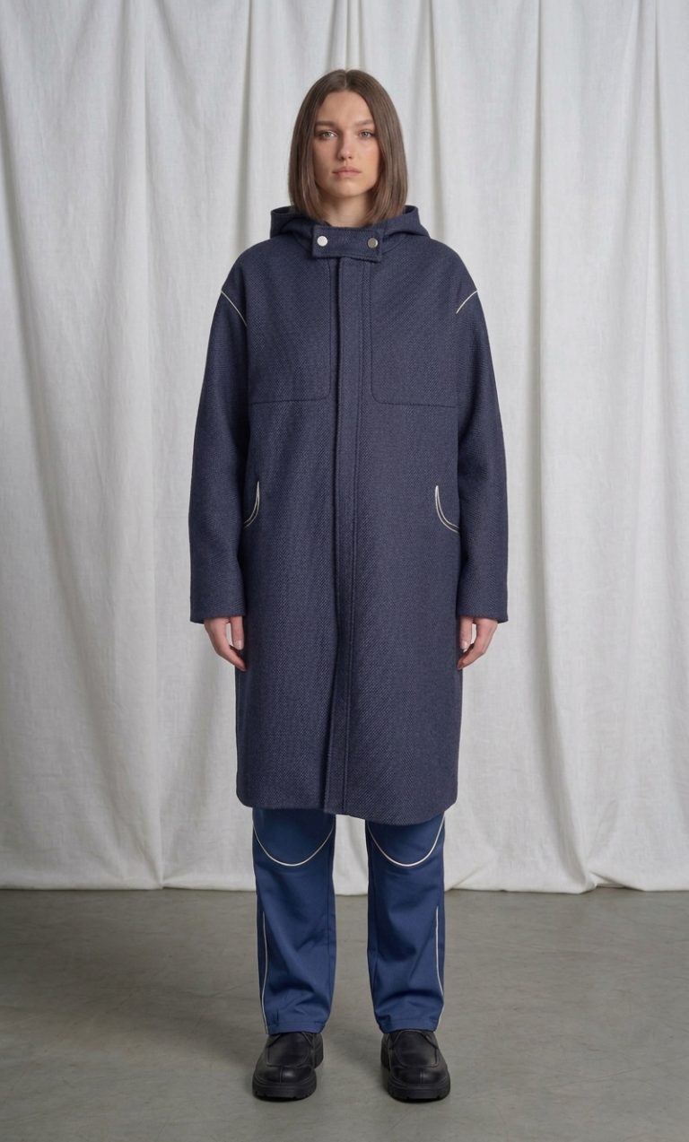 Cappotto cinetico blu