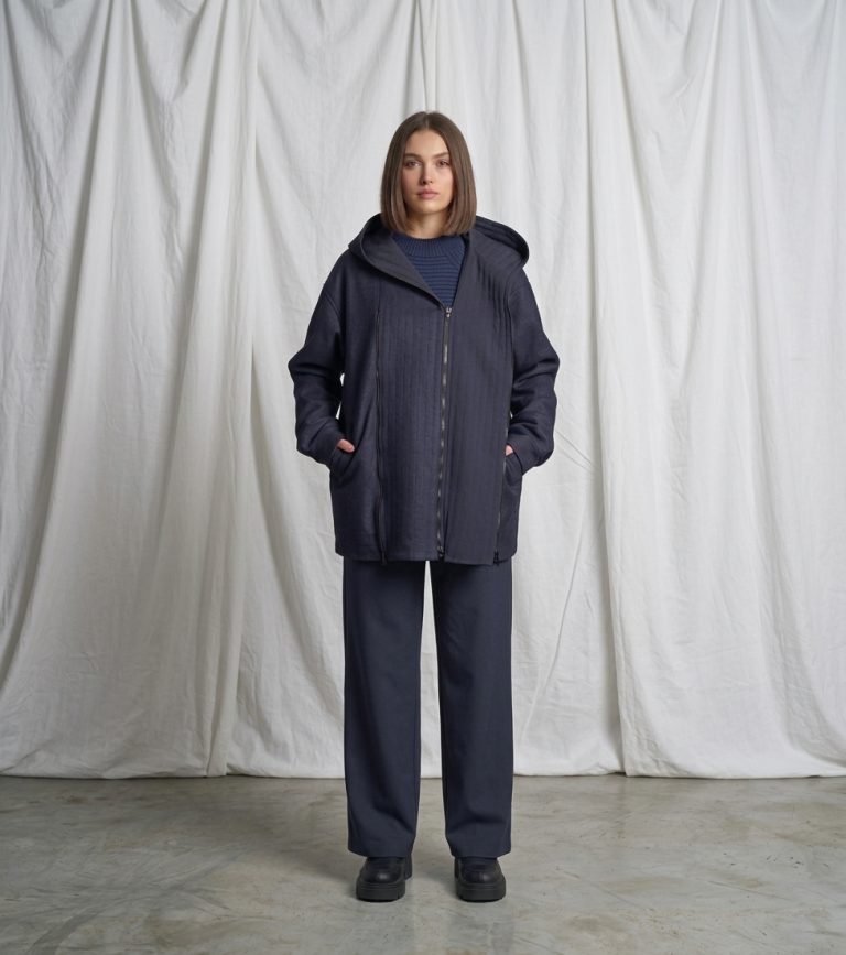 Cappotto cinetico chiusura con doppia zip